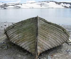 Abandoned whaleboat, South Shetland Islands